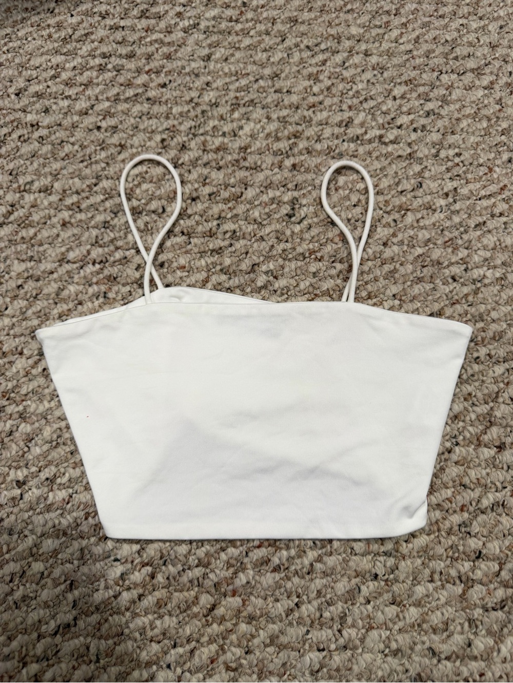 SHEIN White Spaghetti-Strap Crop Top
